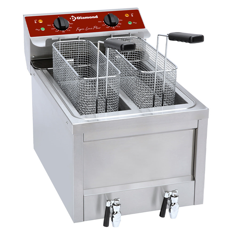 Friteringskastrull - el 2 x 8 liter - TOP