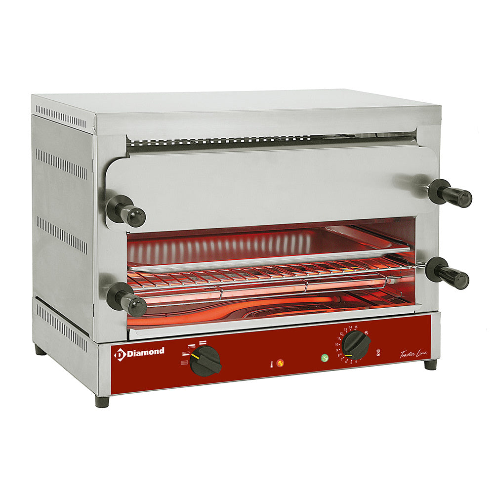 Elektrisk brödrost-salamander GN 1/1, 2 våningar (520x320), "Quartz"