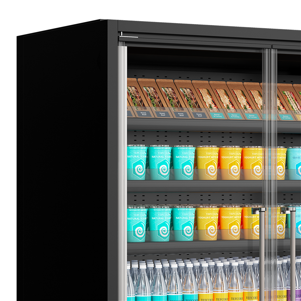 Multideck kylare för supermarket Galaxy+ GP10FGD Svart