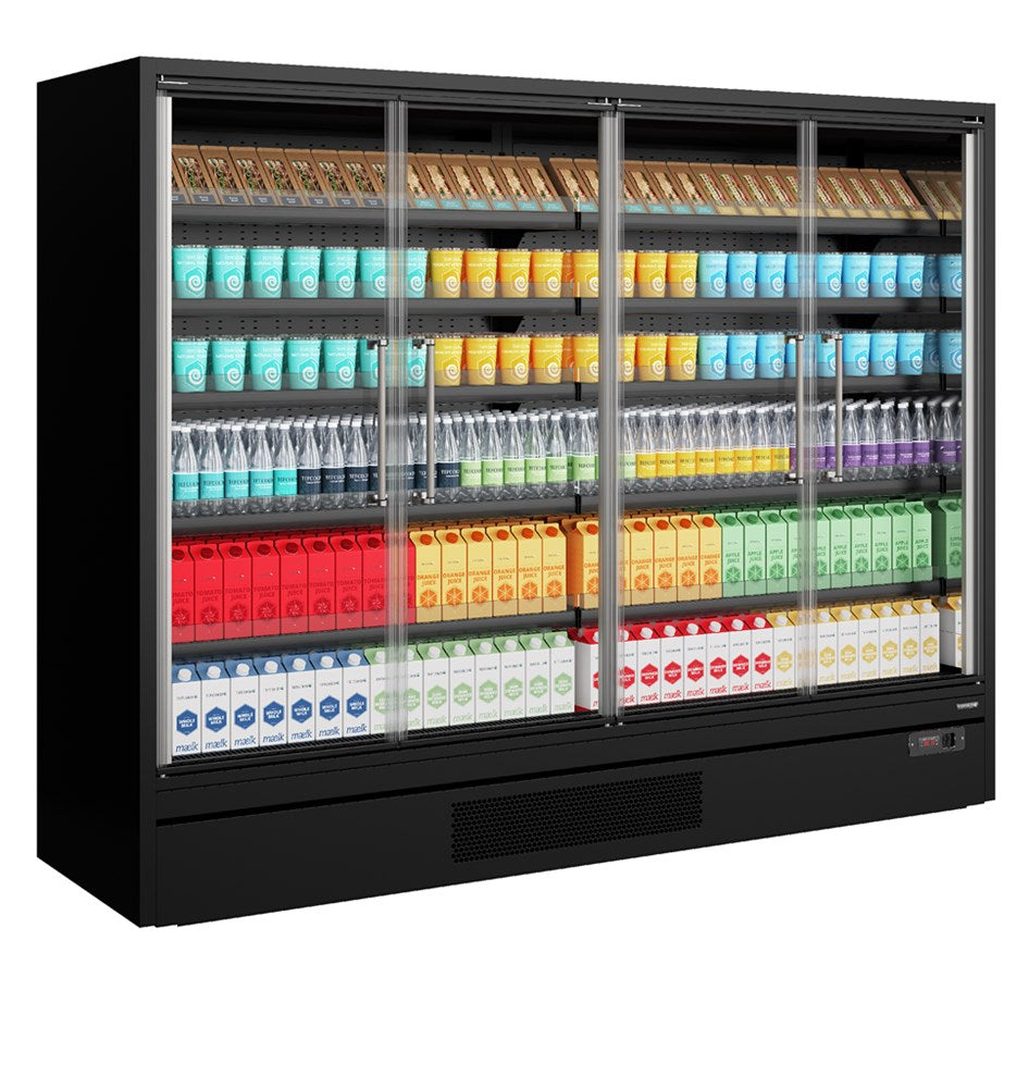 Multideck kylare för supermarket Galaxy+ GP20FGD Svart