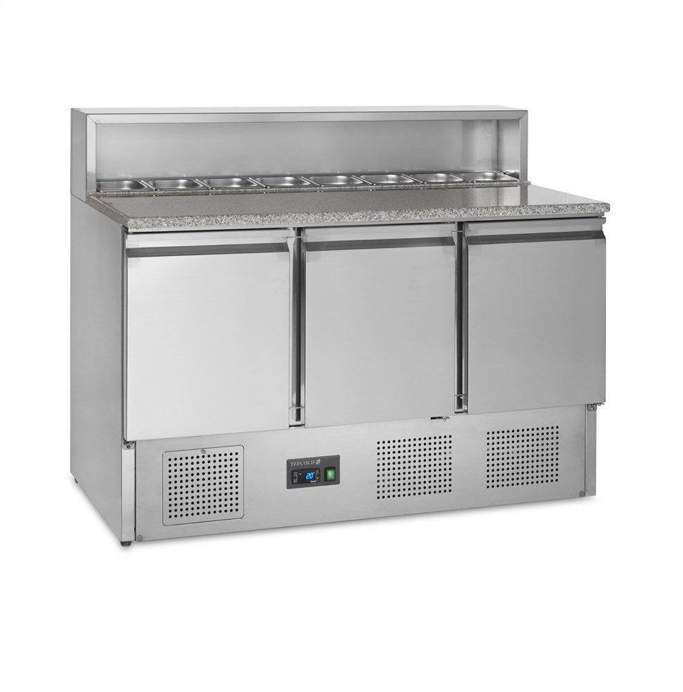 Rostfritt Pizzabord - 3 dörrar - GN1/1 - PT930