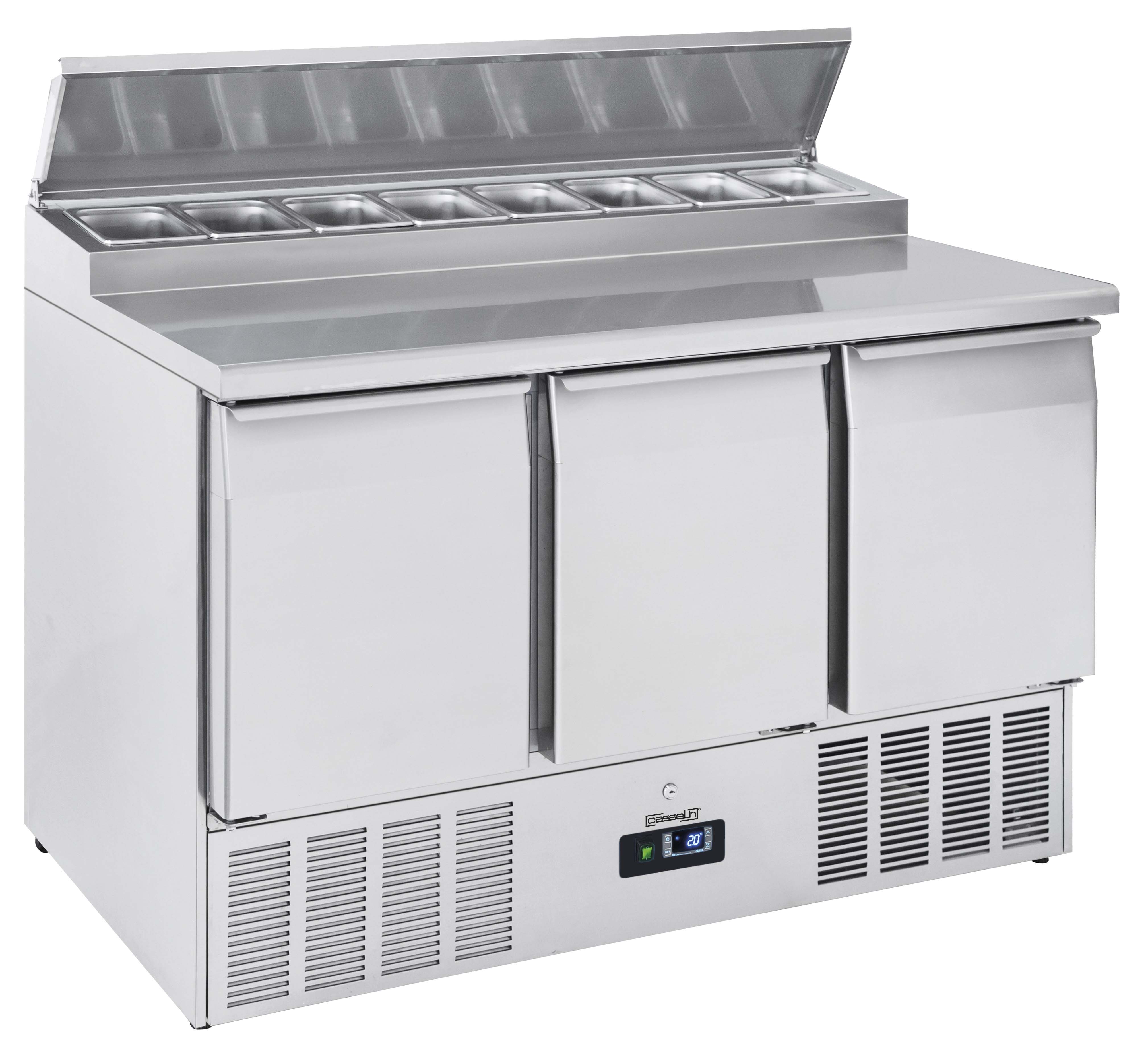 Saladette 3 portes 8 x GN 1/6