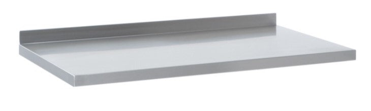 Bordstopp - rostfritt stål - 150 x 60 cm - med bakre kant