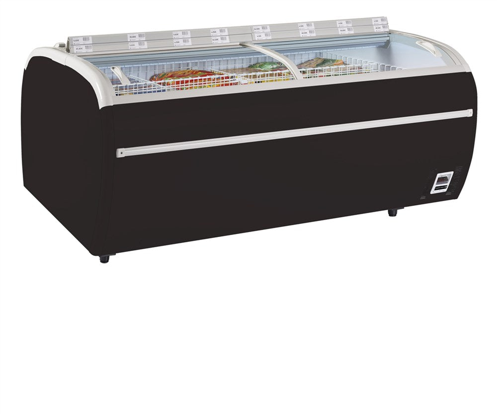 Supermarket kyl/frys i svart-TWIN 220B-CF