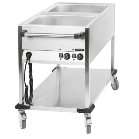 Bain-Marie - Vagn med hjul - 2 X GN 1/1 