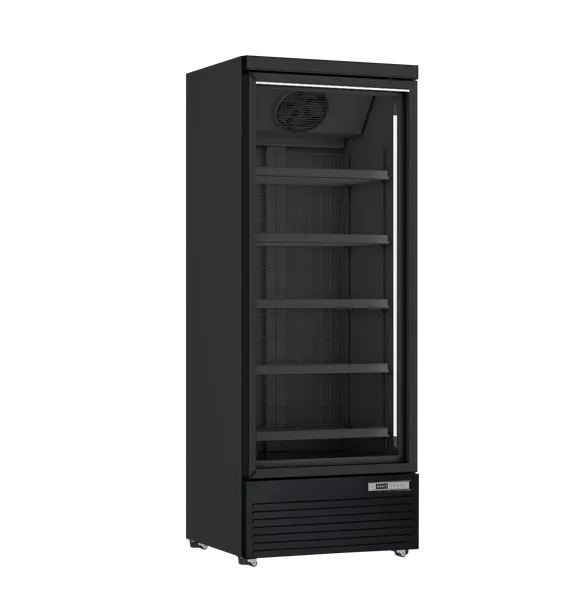 Displaykyl - 1 dörr - 614 liter - svart
