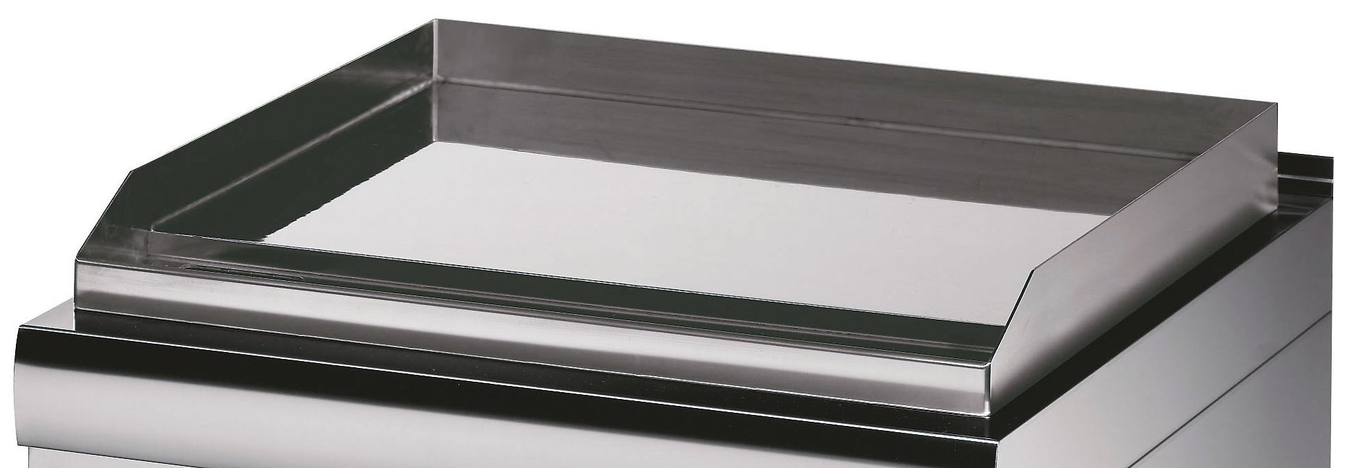 Heavy Duty Grillplatta - Räflad krom - Dubbel enhet - 70 cm djup - Gas