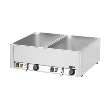 Dubbel Bain-Marie GN 1/1 - Med 2 kranar - 2 x GN 1/1 - 150 mm djup 