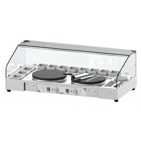 Crepes Maker - 2 x Ø40 cm - El m/ skärm - disk 