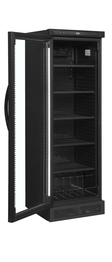 Flaskkyl, vänsterhängd dörr - 372 liter - CEV425 SVART L/H
