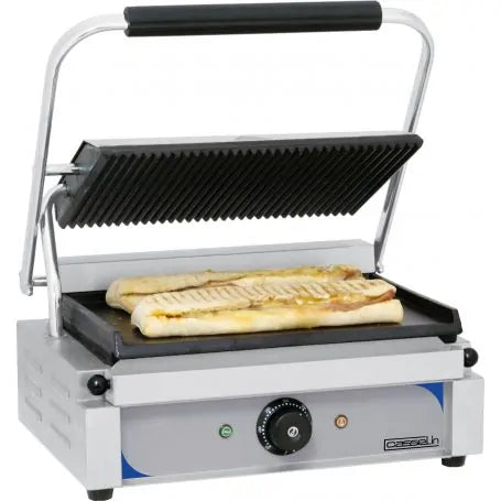 Grill Panini - Räfflad topp - Slät botten 