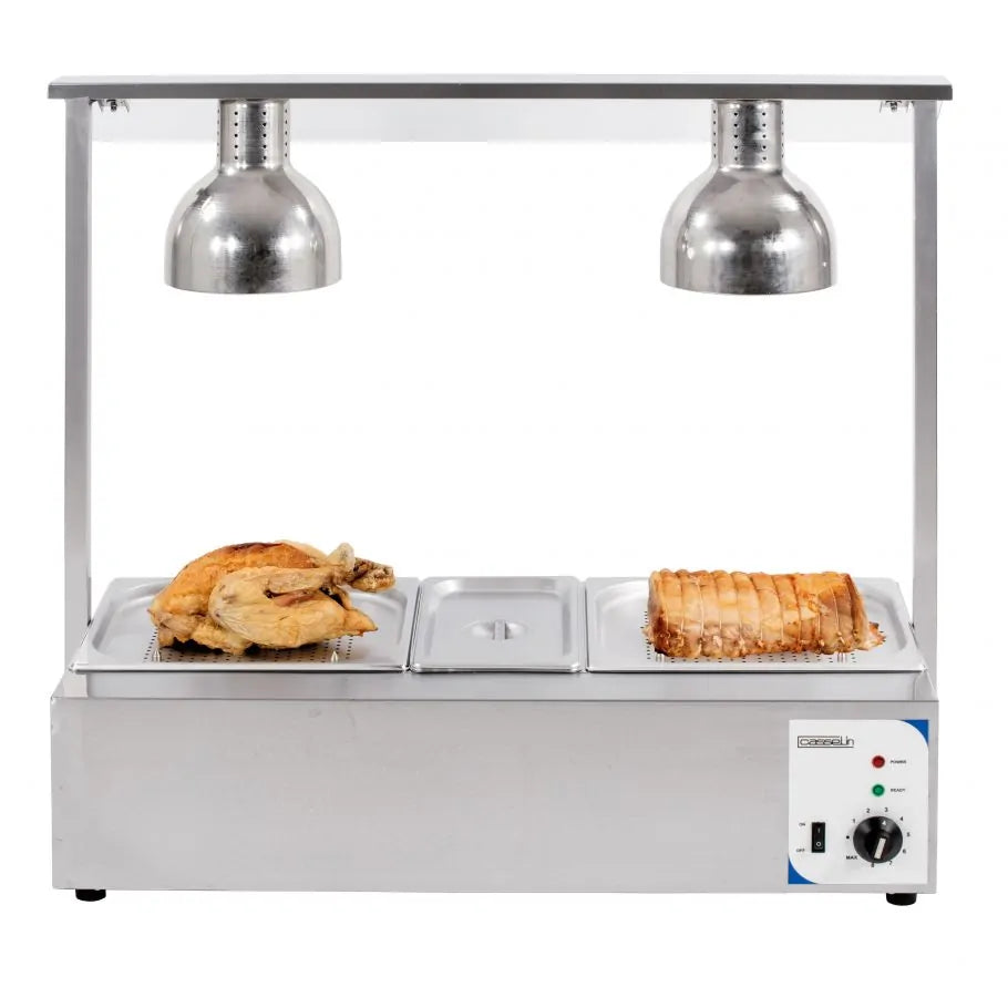 Uppvärmd Carving Station med Double Bain Marie 