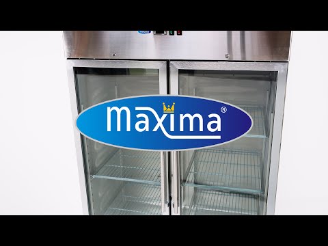 Frys - 1200L - 6 justerbara hyllplan (2/1GN) - Rostfritt stål - med glasdörr