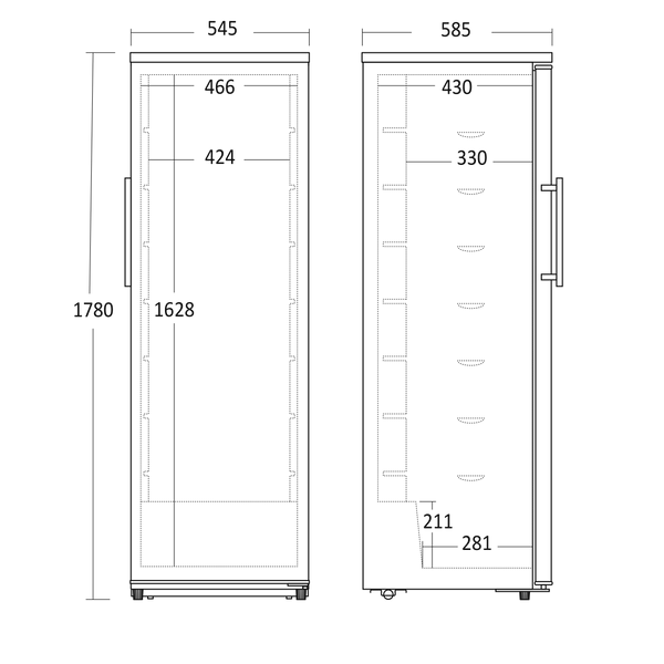 Förvaring kyl - Vit - 308 liter