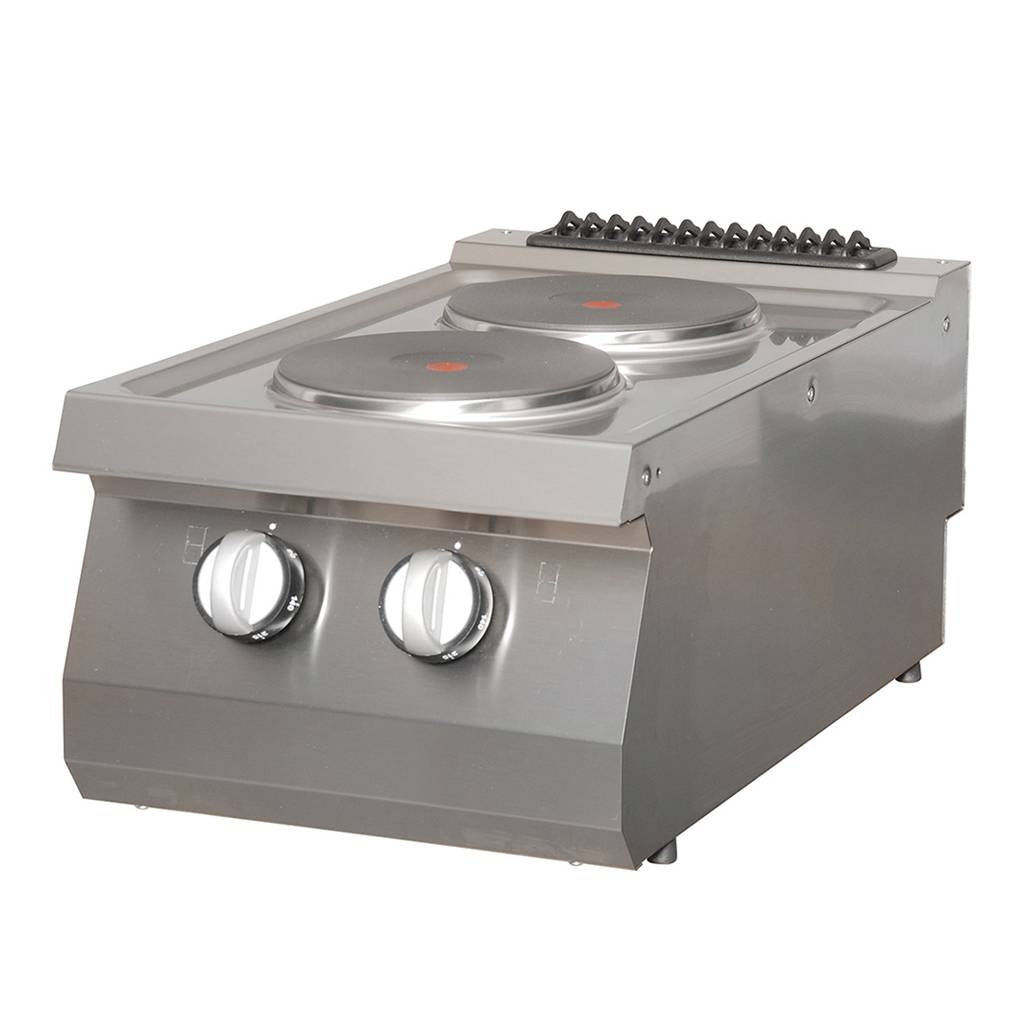 Heavy Duty spis - 2 brännare - Enkel enhet - 70 cm djup - Elektrisk