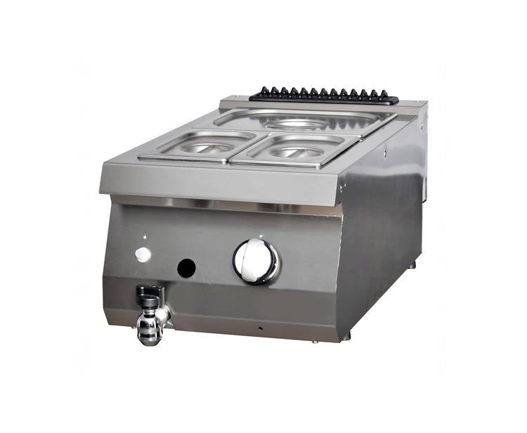 Heavy Duty Bain Marie - Enkel enhet - 70cm djup - Gas