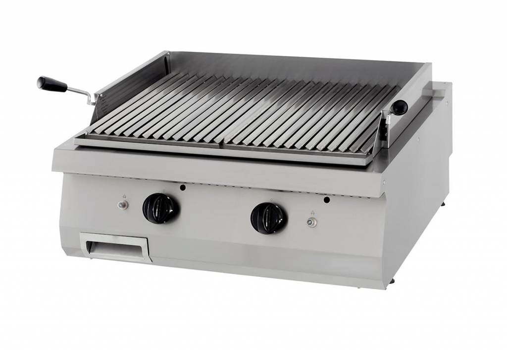 Heavy Duty Lava Stone Grill - Dubbel enhet - 70cm Djup - Gas