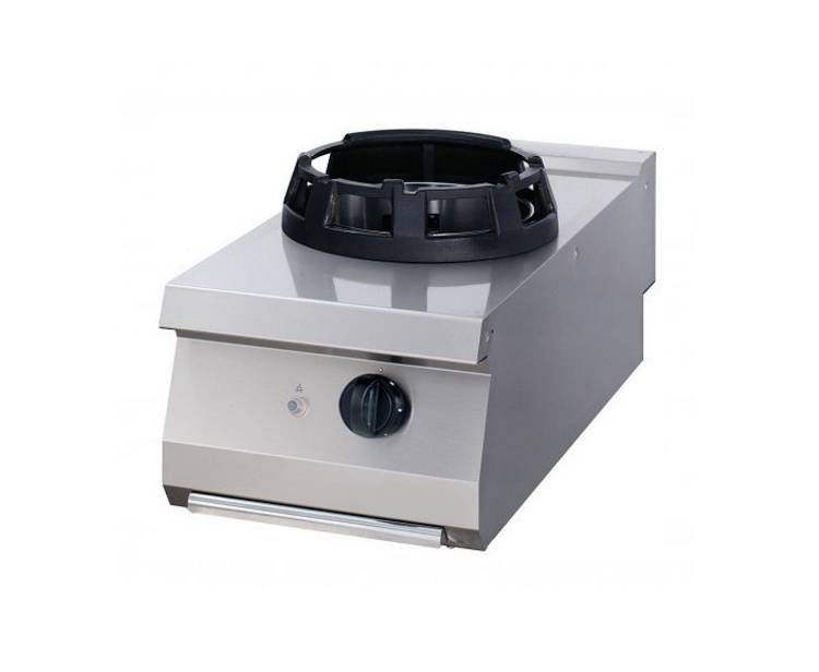 Heavy Duty Wok Spis - Ø28,5 cm kokkrok - Enkel enhet - 70 cm djup - Gas