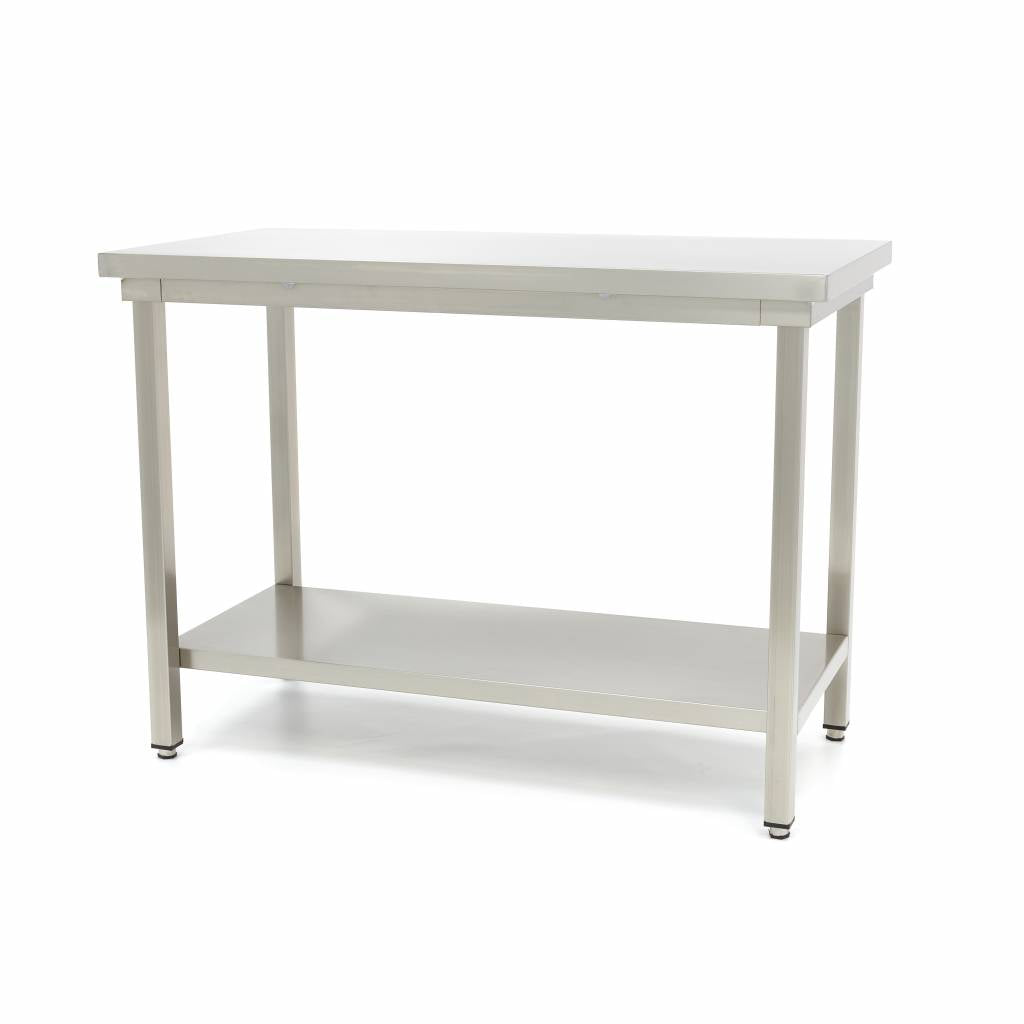 Bord i rostfritt stål - 180 x 70 cm - Justerbar höjd