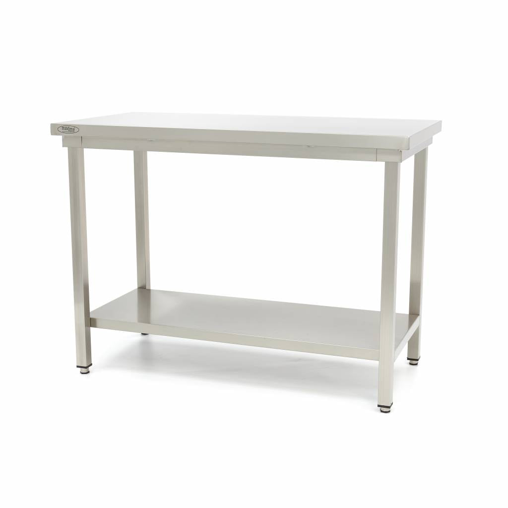 Bord i rostfritt stål - 180 x 70 cm - Justerbar höjd