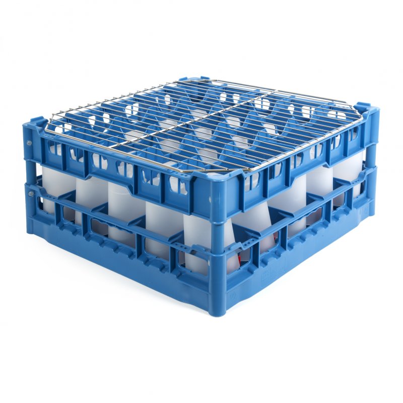 Diskbricka för plastglas - 50 x 50 - 25 glas - Ø90 x 170 mm