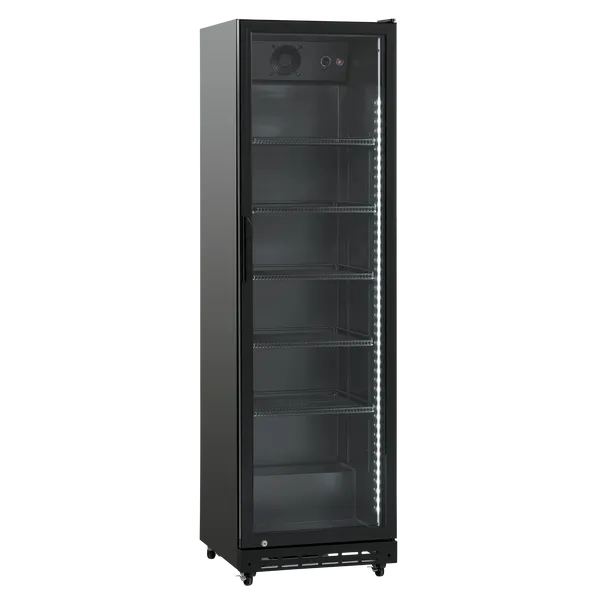 Displaykyl - 1 dörr - 392 liter - svart