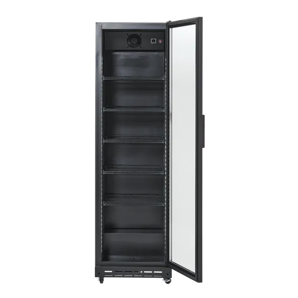 Displaykyl - 1 dörr - 392 liter - svart