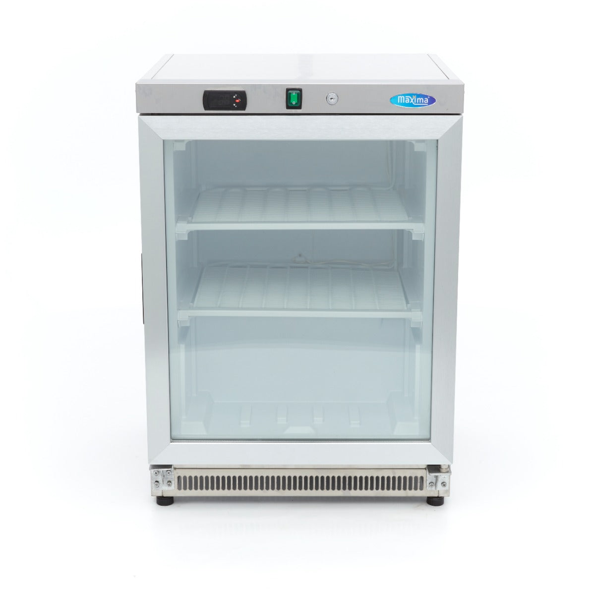 Frys - 200L - Rostfritt stål - med glasdörr