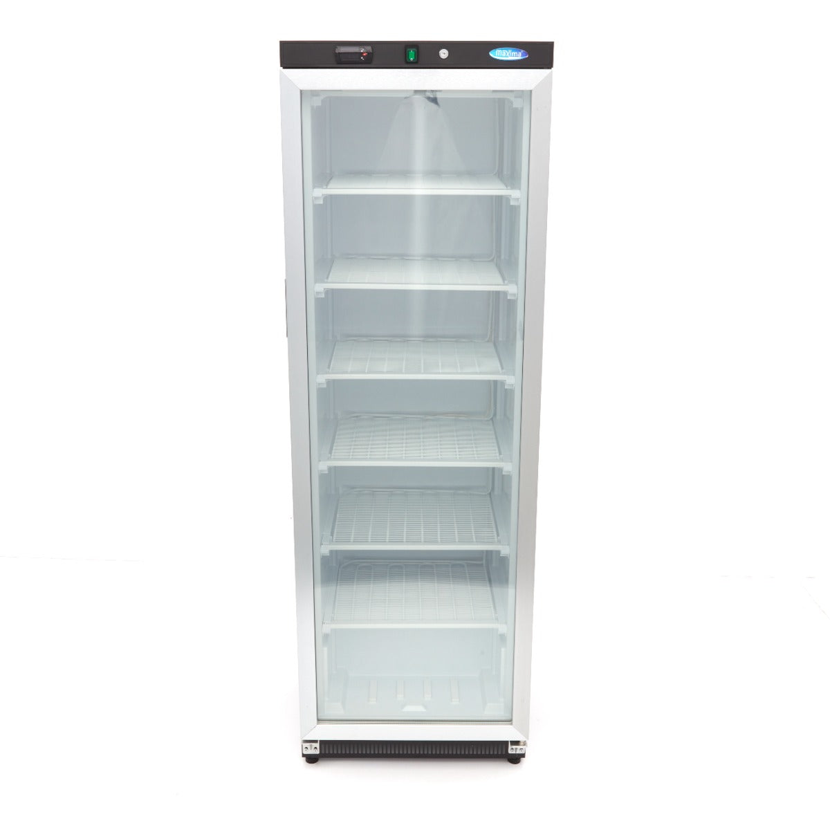 Frys - 400L - Svart - med glasdörr