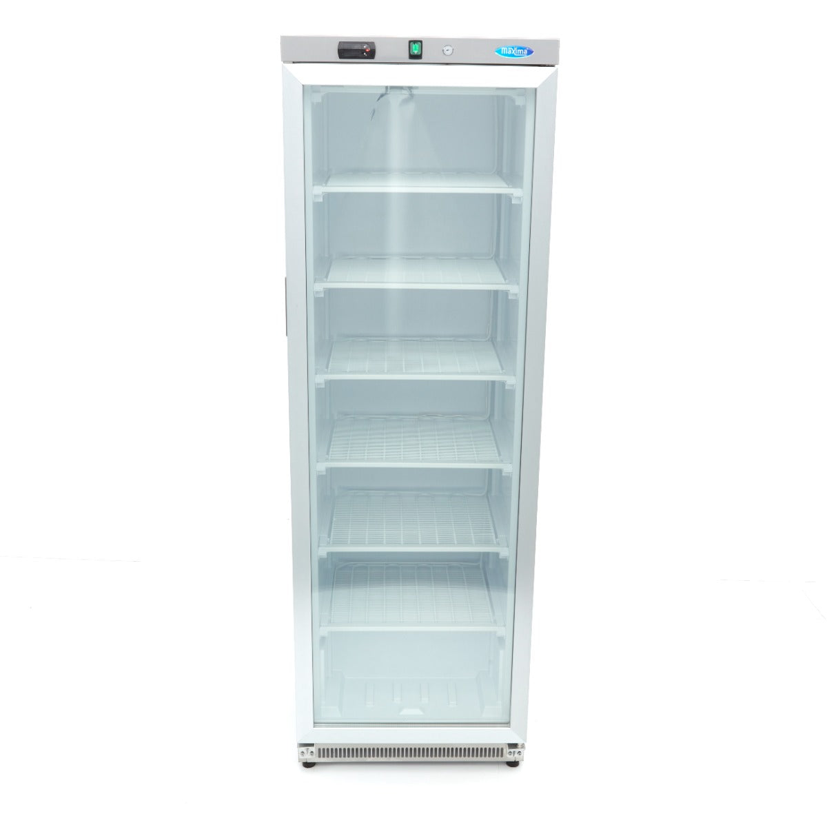 Frys - 400L - Rostfritt stål - med glasdörr