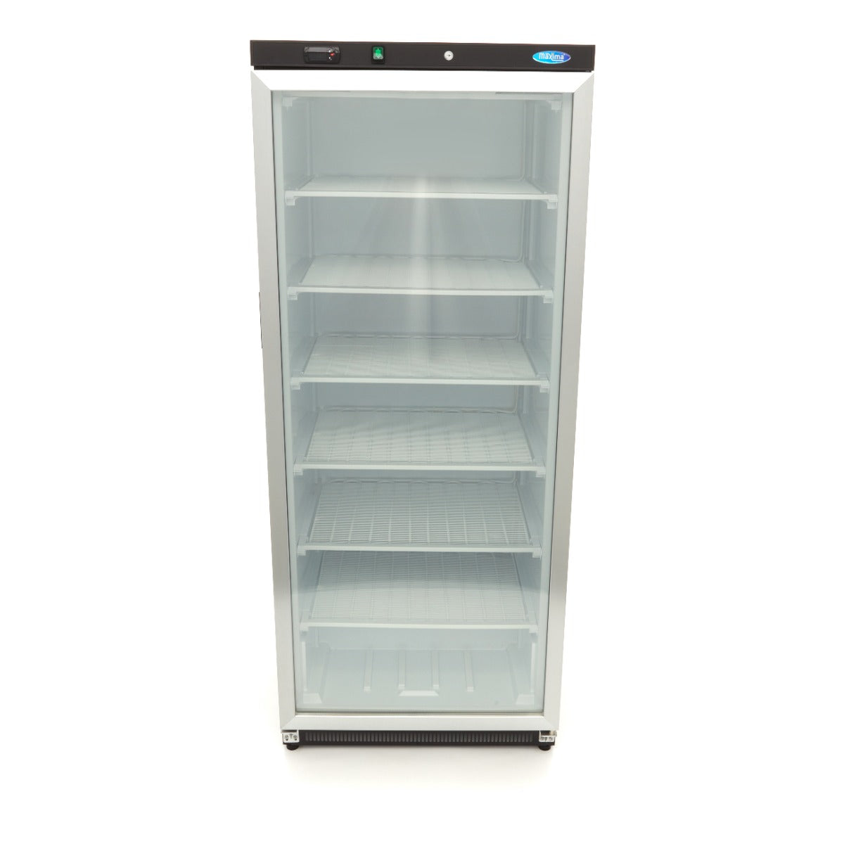 Frys - 600L - Svart - med glasdörr