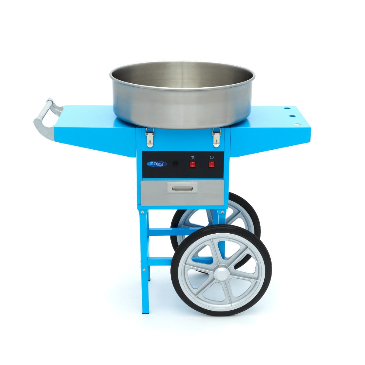 Candy Floss Maskin - Ø 52cm - Blå - med vagn