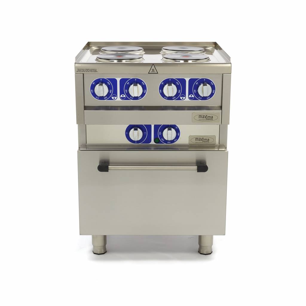 Spis - 4 brännare - Elektrisk - Dubbel enhet - 60 cm djup - med ugn
