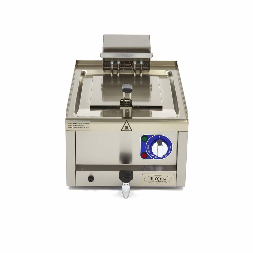 Friteringskastrull - 10L - 1 korg - med avtappningskran - 400V