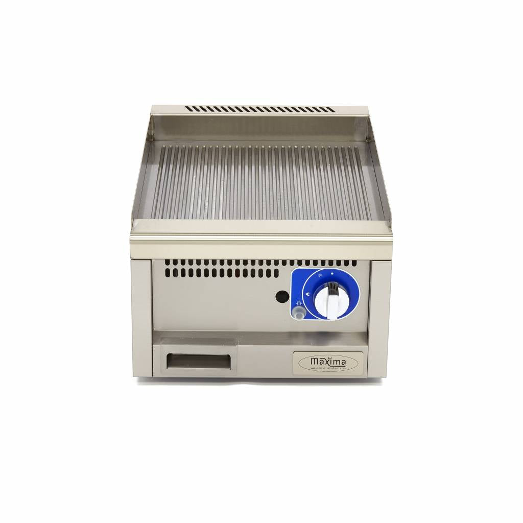 Professionell kvalitetsgrill - räfflad - Enkel enhet - 60 cm djup - Gas