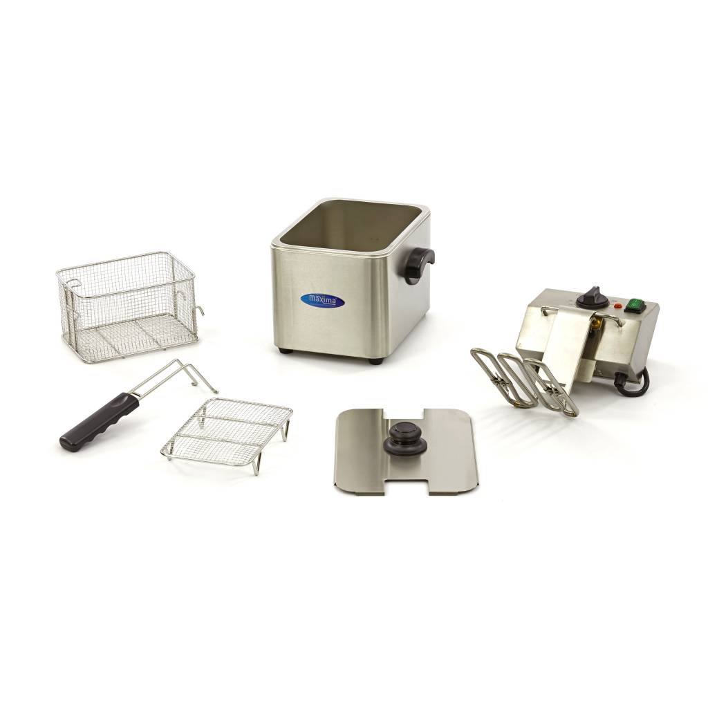 Friteringskastrull - 4L - 1 korg - upp till 1 kg pommes frites