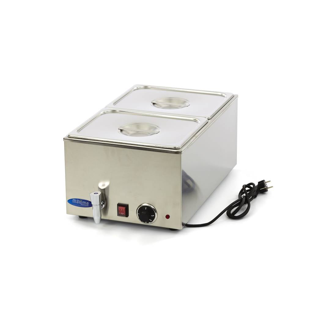 Bain Marie - med kran - inkl 2 x 1/2 GN Set - El