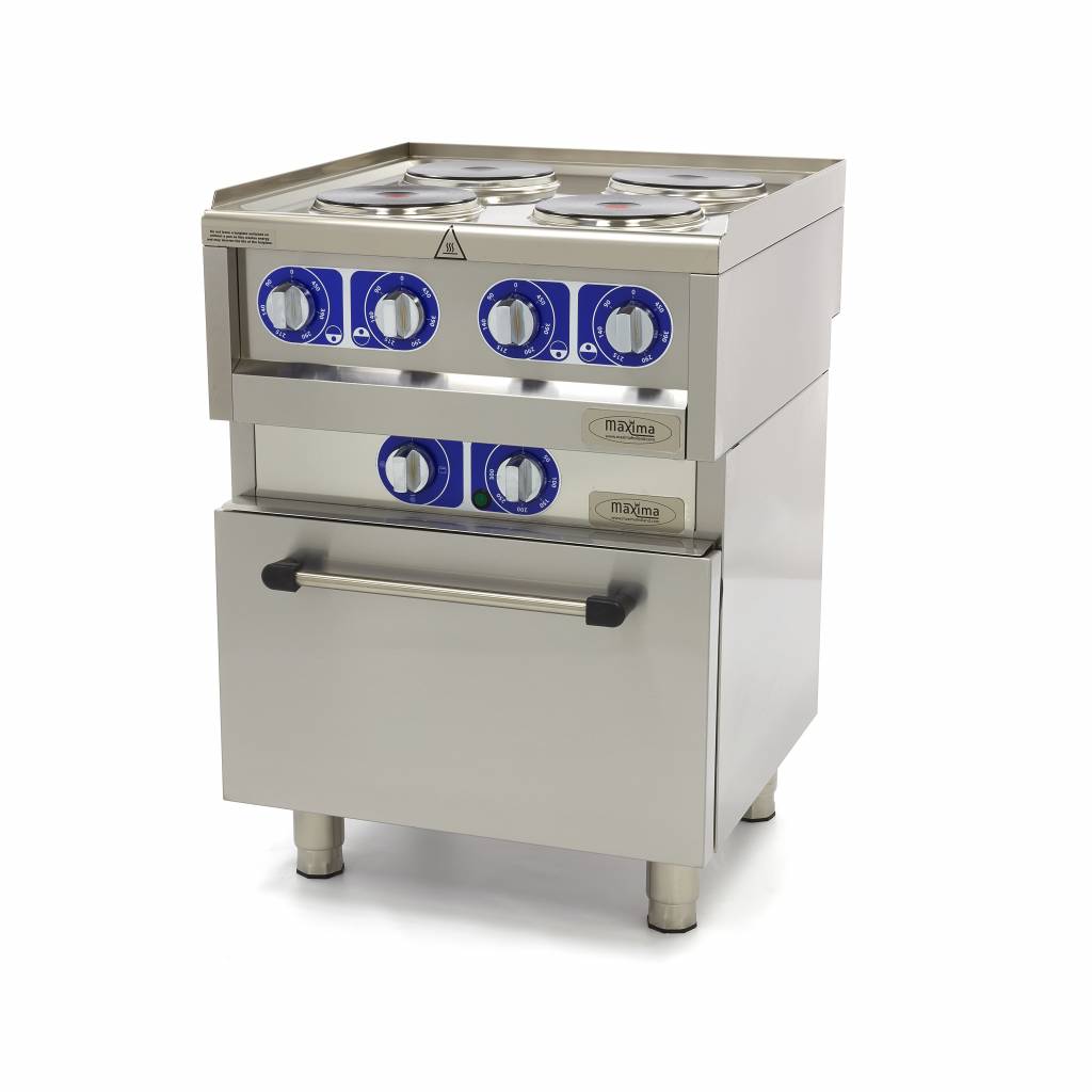 Spis - 4 brännare - Elektrisk - Dubbel enhet - 60 cm djup - med ugn