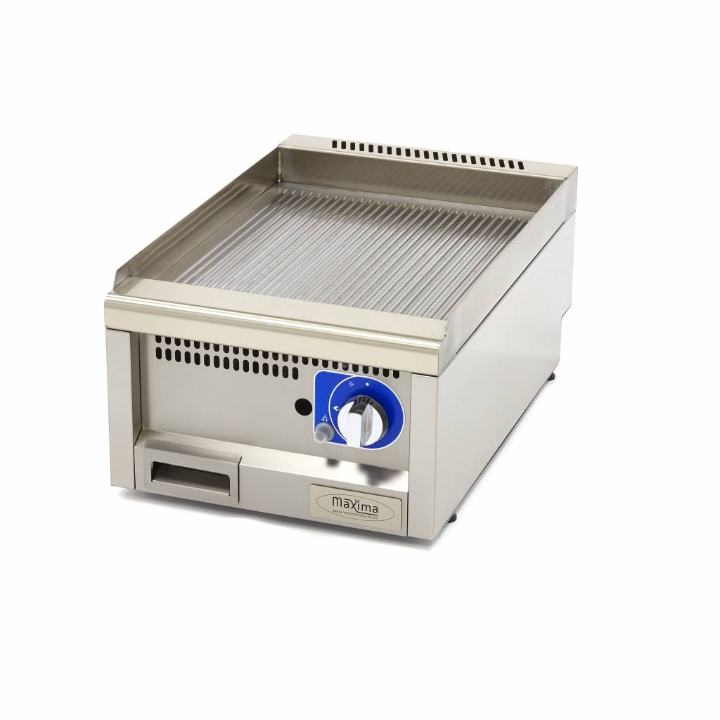 Professionell kvalitetsgrill - räfflad - Enkel enhet - 60 cm djup - Gas