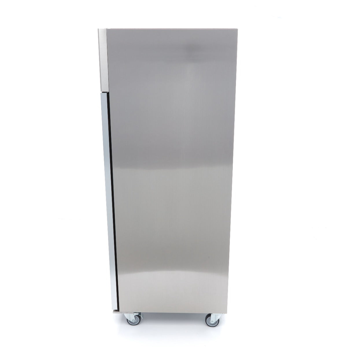 Frys - 1400L - 6 justerbara hyllplan (2/1 GN) - Rostfritt stål - med glasdörrar