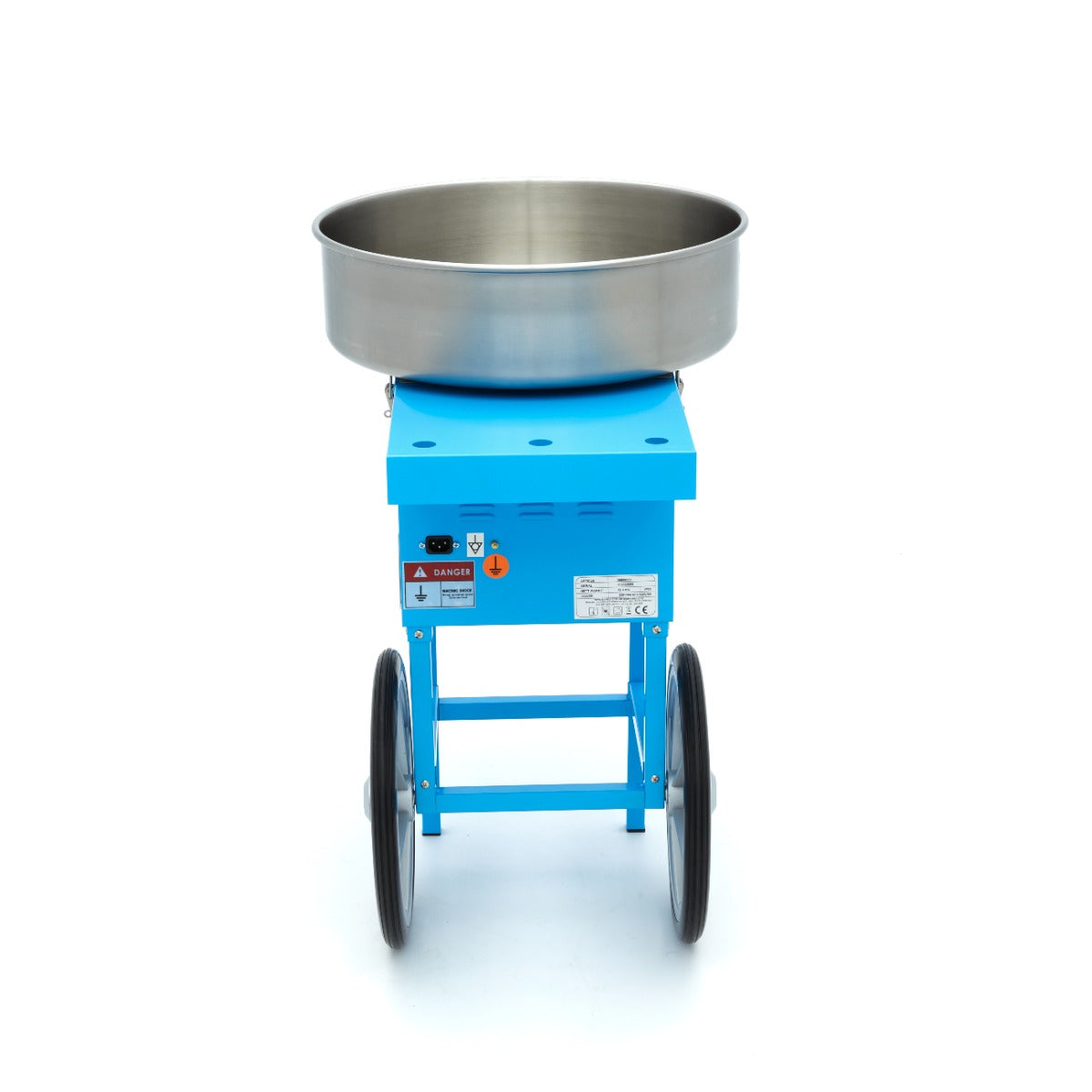 Candy Floss Maskin - Ø 52cm - Blå - med vagn