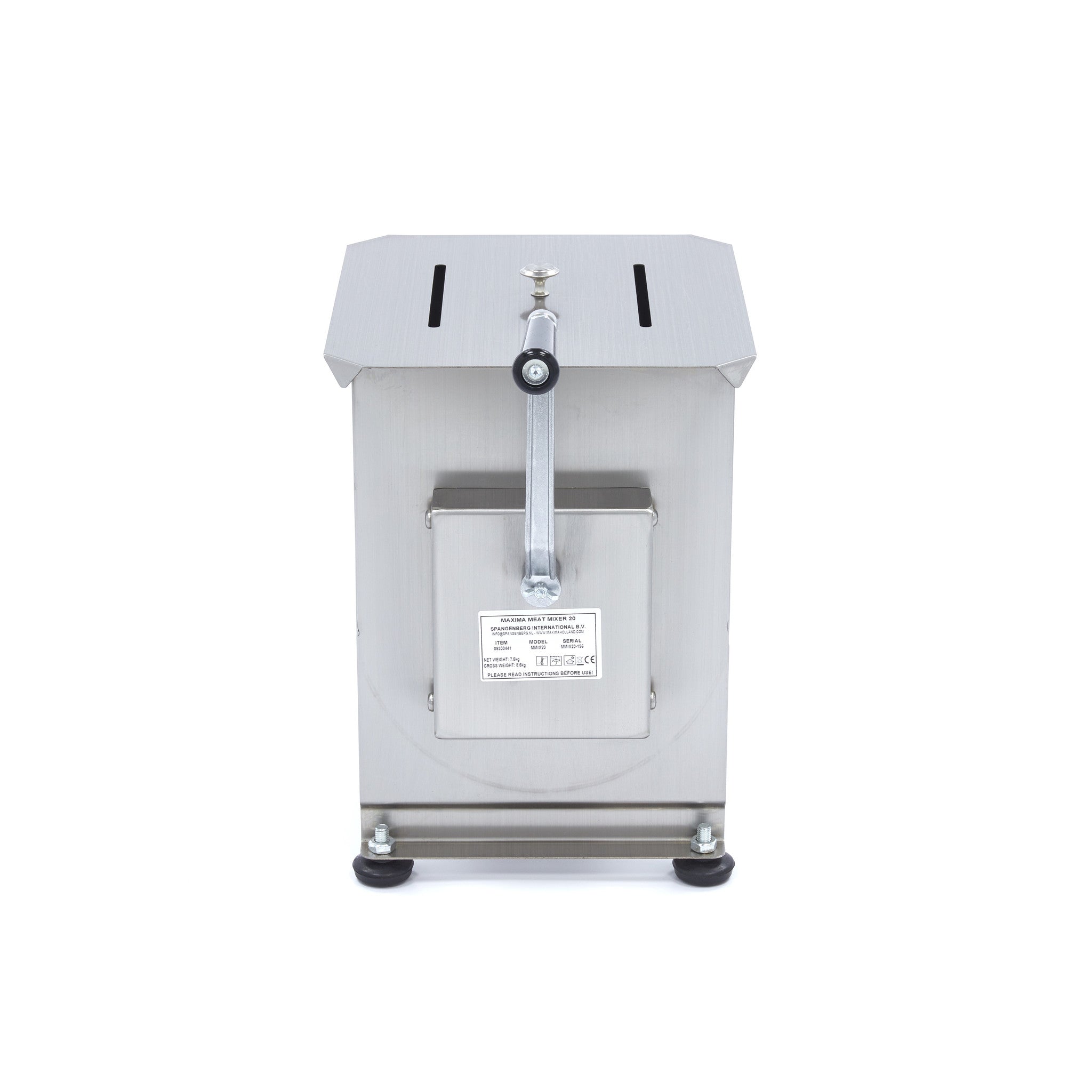 Köttblandare - 20L - 16kg Kött - Enkelt skaft - Manuell