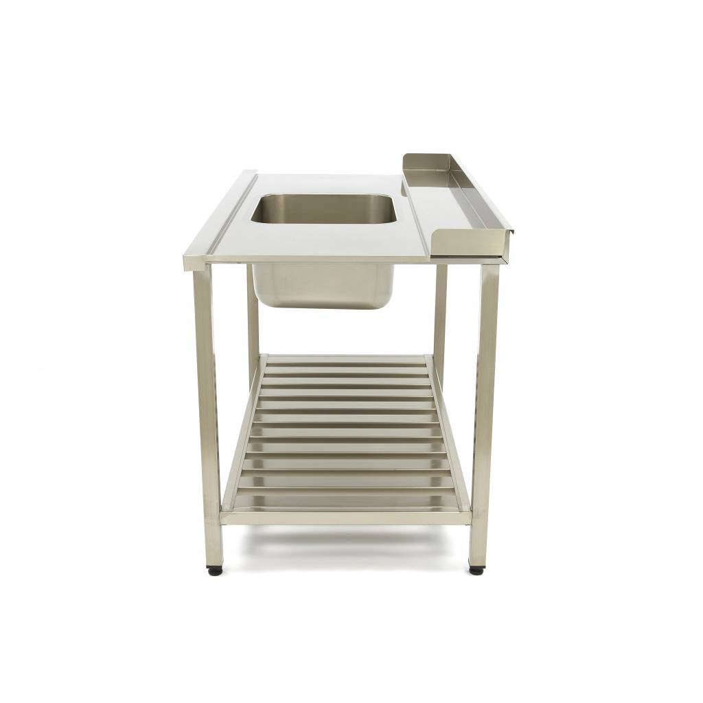 Diskmaskinsbord - 120 x 75 cm - höger - med bakplatta och förvaringshylla