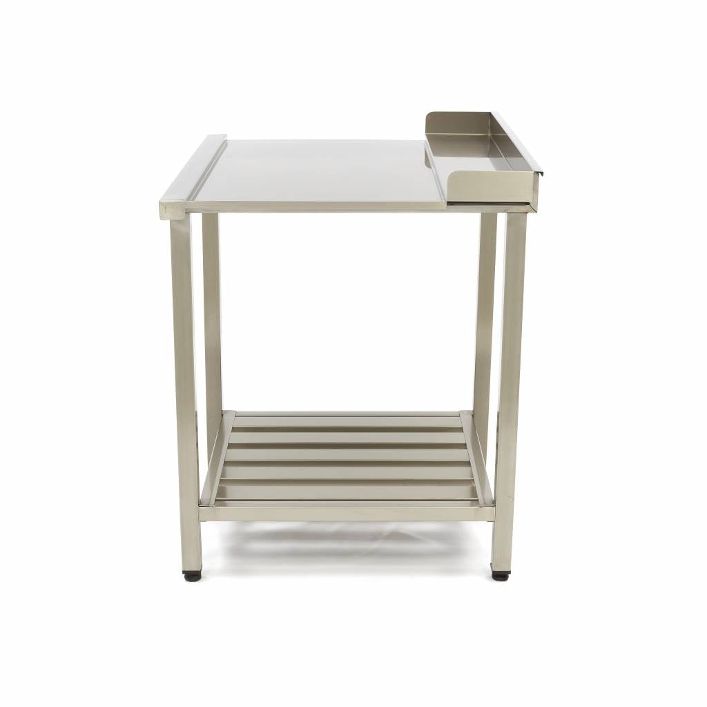 Diskmaskinsbord - 90 x 75 cm - höger - med bakplatta och förvaringshylla