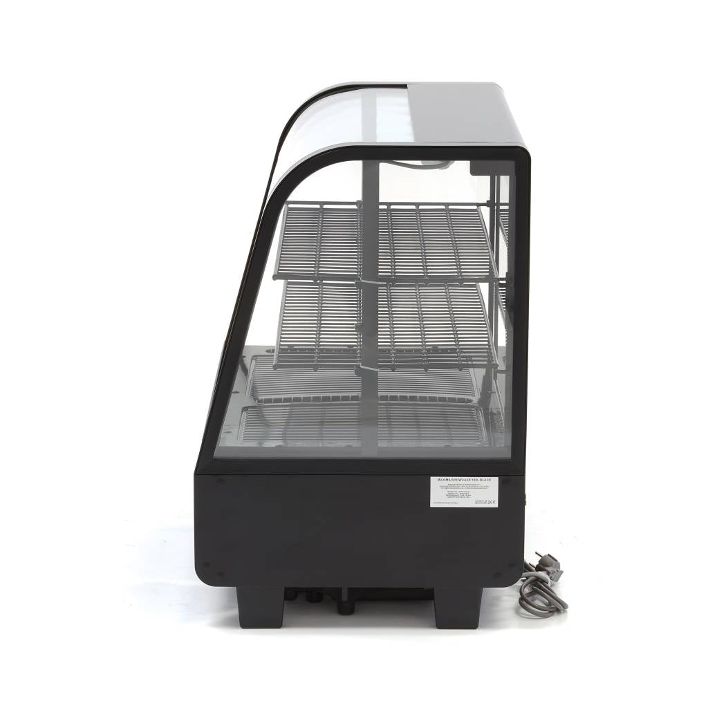Kylvitrin - 100L - 68cm - Svart - Bakre skjutdörr
