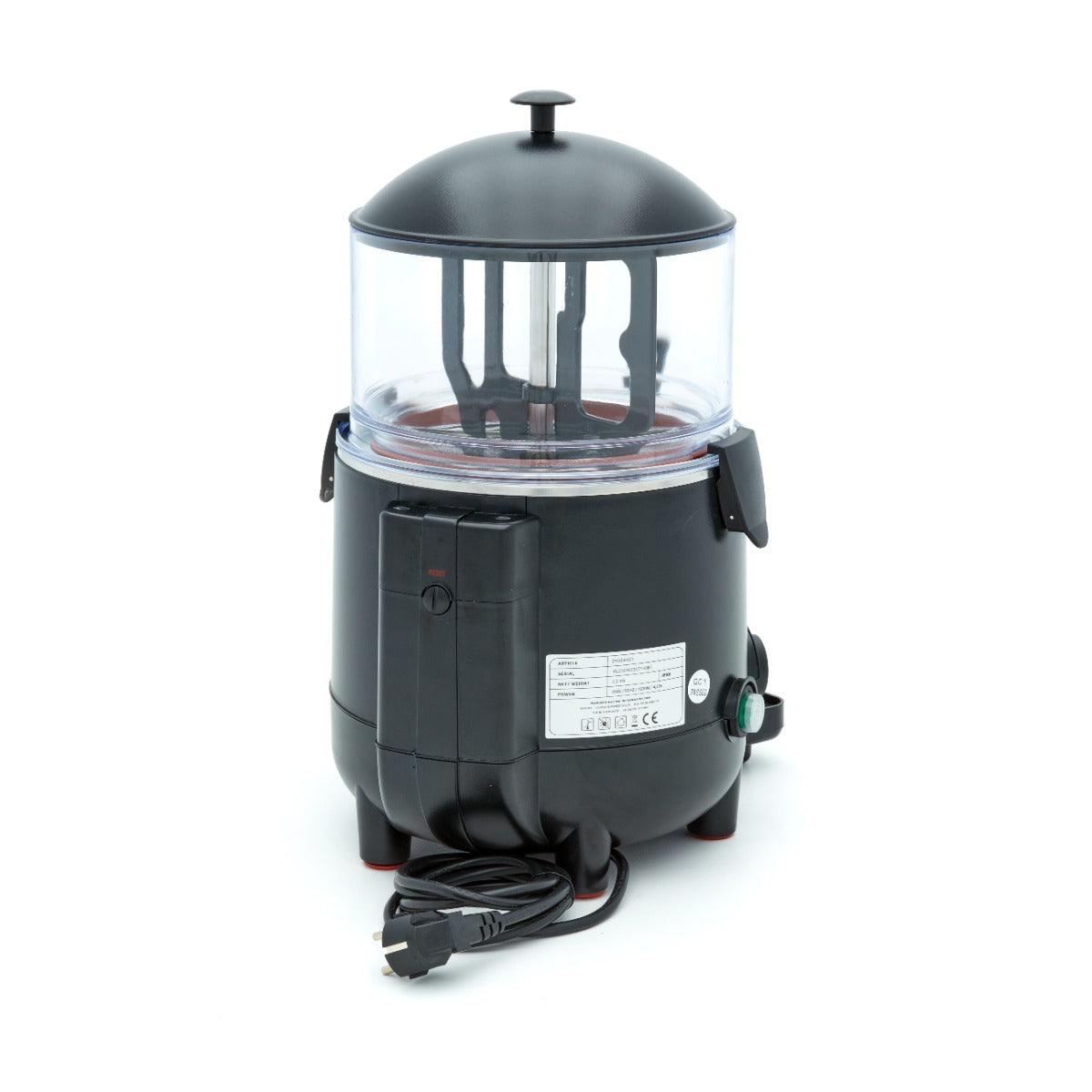 Chokladdispenser - varm - 5L - Svart