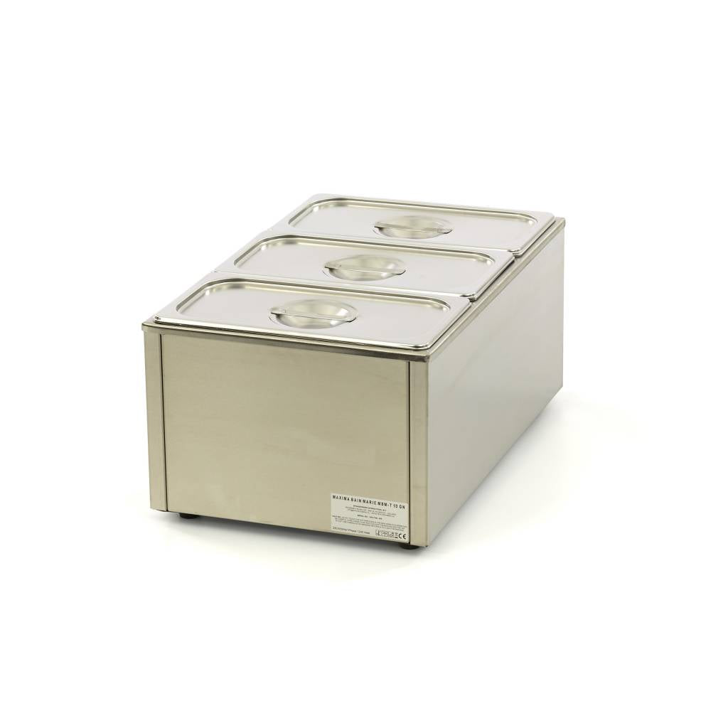 Bain Marie - med kran - inkl 3 x 1/3 GN Set - El