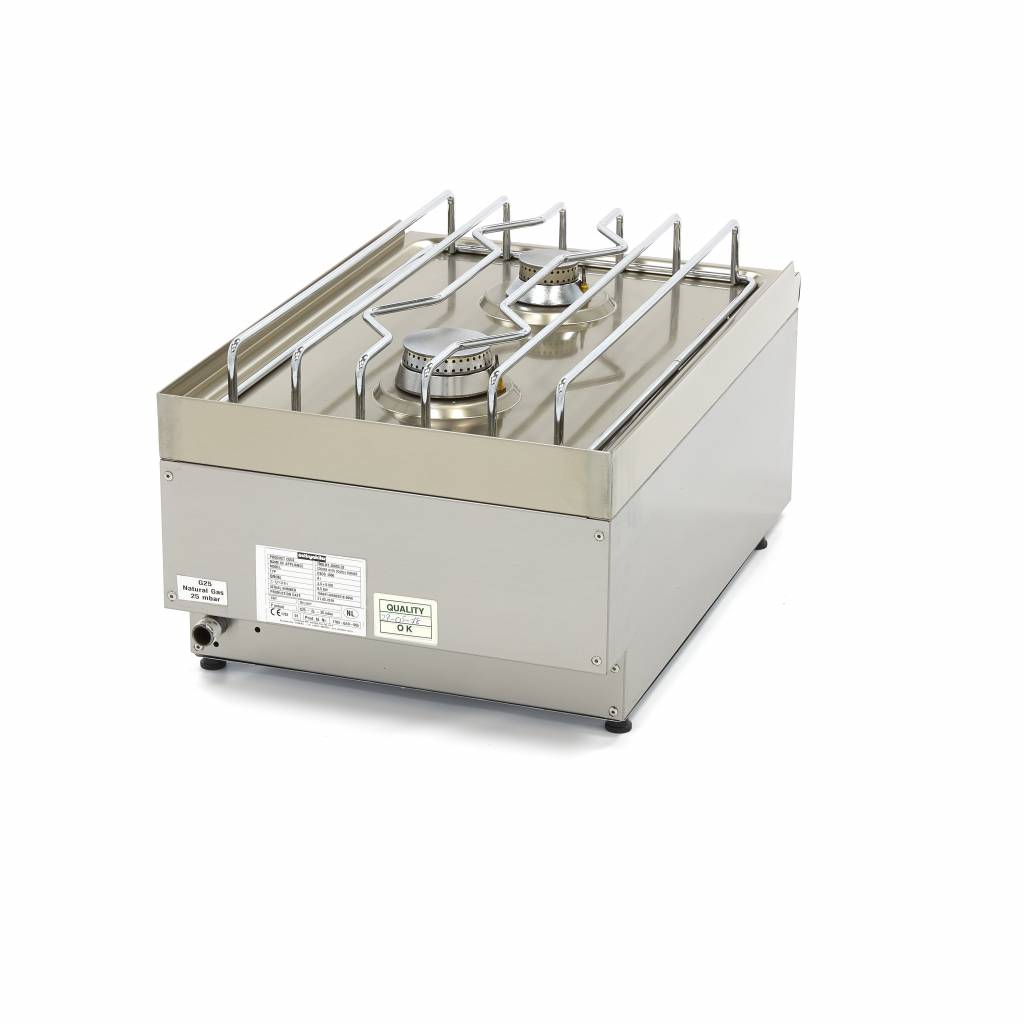 Spis - 2 brännare - Enhet - 60 cm djup - Gas