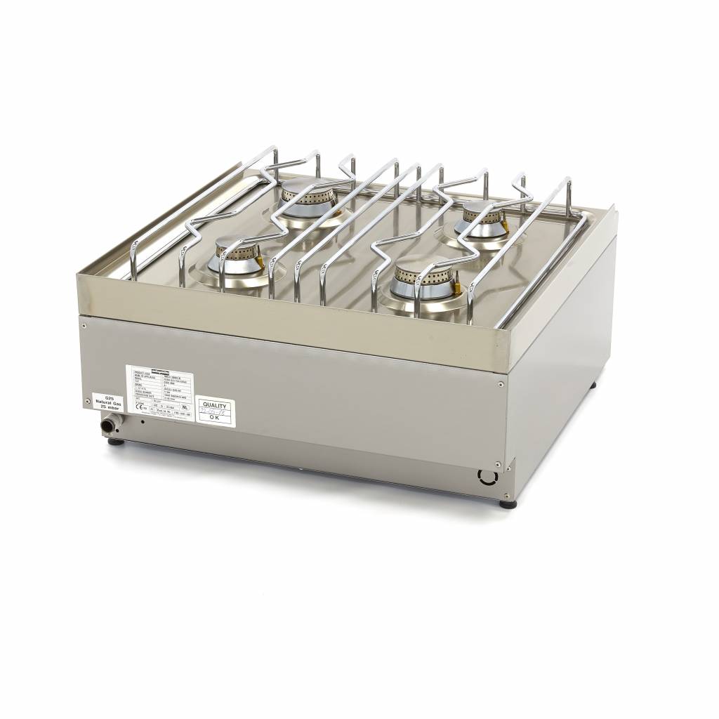 Spis - 4 brännare - Dubbel enhet - 60 cm djup - Gas
