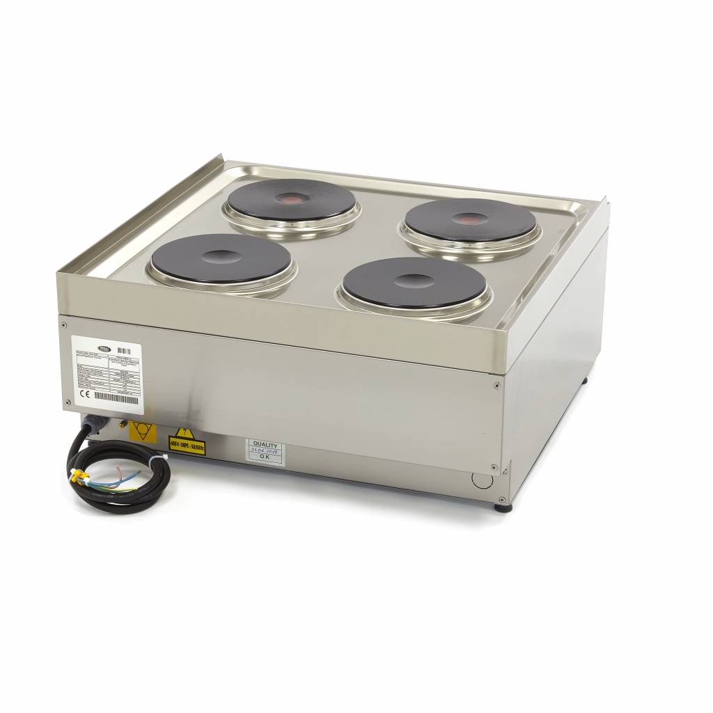 Spis - 4 brännare - 2x 2 kW + 2x 1,5 kW - 60 cm djup - 400V